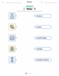 Folha de atividades imprimível Petra para crianças