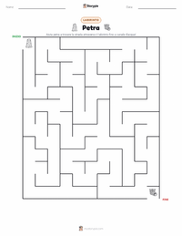 Anteprima della scheda stampabile di Petra