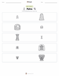 Petra printable worksheet preview