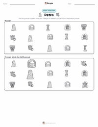 Petra printable worksheet preview