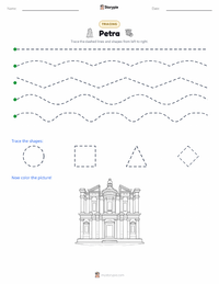 Petra printable worksheet preview