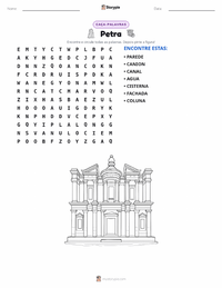 Prévia da folha de atividades imprimível Petra