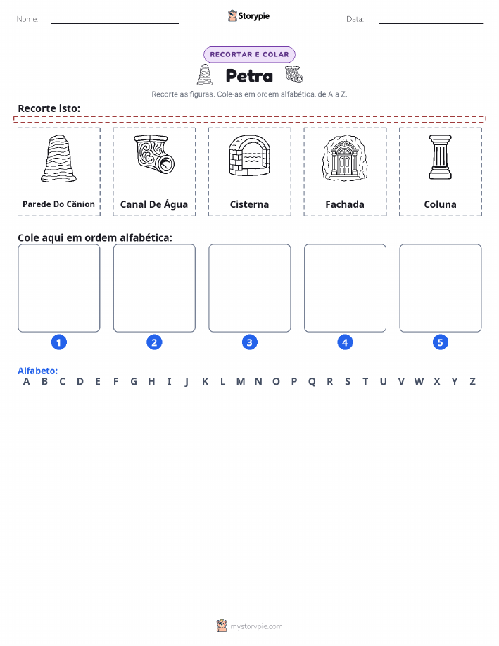 Recortar & Colar Alfabeto