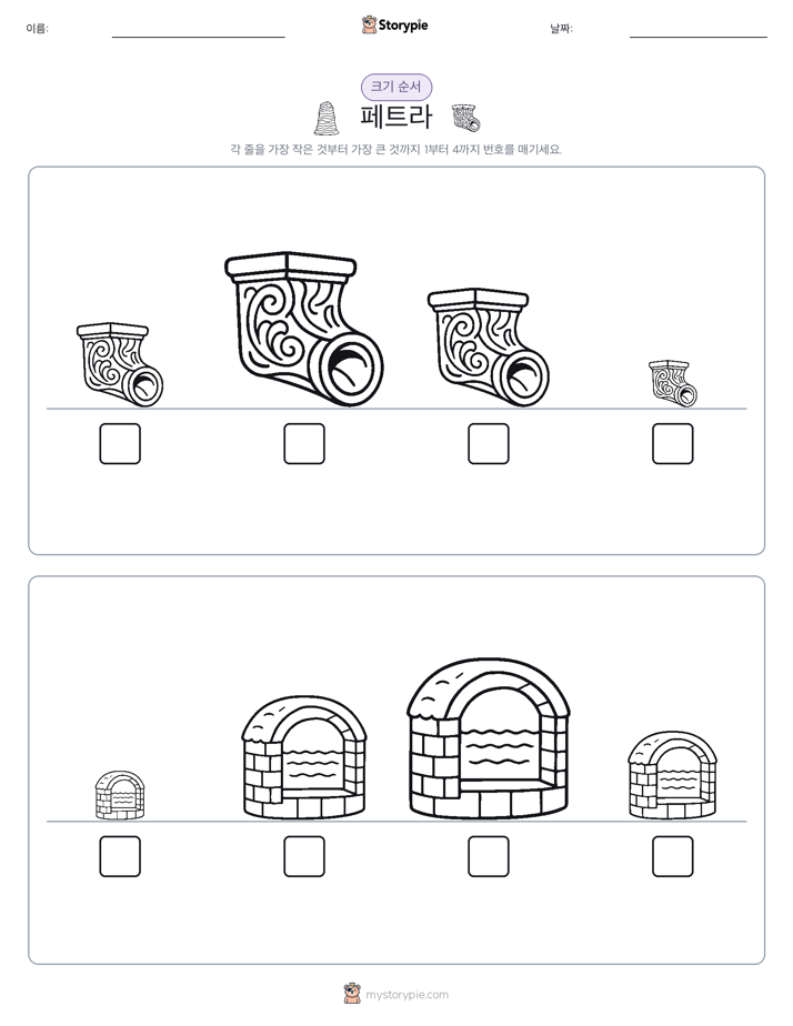 크기 순서