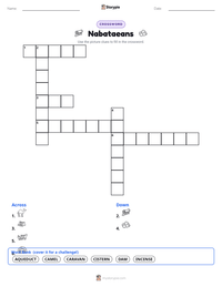 Nabataeans printable worksheet preview