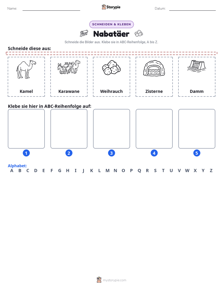 Schneiden & Einfügen Alphabet