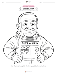 Anteprima della scheda stampabile di Buzz Aldrin