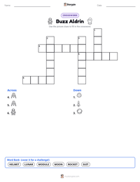 Buzz Aldrin printable worksheet preview