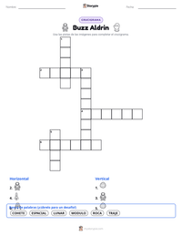 Vista previa de la hoja de trabajo imprimible de Buzz Aldrin