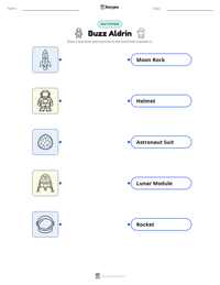 Buzz Aldrin printable worksheet preview