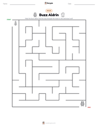 Buzz Aldrin printable worksheet preview
