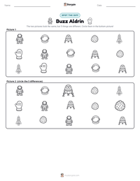 Buzz Aldrin printable worksheet preview