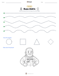 Buzz Aldrin printable worksheet preview