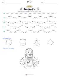 Anteprima della scheda stampabile di Buzz Aldrin