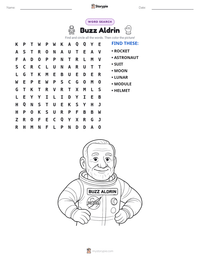 Buzz Aldrin printable worksheet preview