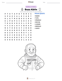 Anteprima della scheda stampabile di Buzz Aldrin