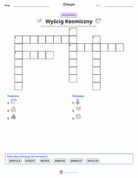 Podgląd drukowalnego arkusza ćwiczeń Wyścig kosmiczny