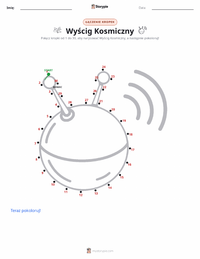 Podgląd drukowalnego arkusza ćwiczeń Wyścig kosmiczny