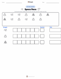 Space Race printable worksheet preview