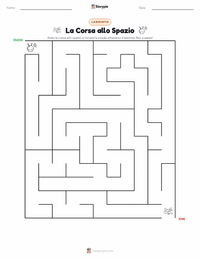 Anteprima della scheda stampabile di Corsa allo Spazio