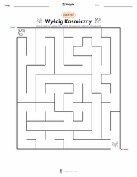 Podgląd drukowalnego arkusza ćwiczeń Wyścig kosmiczny