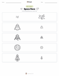 Space Race printable worksheet preview