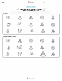 Podgląd drukowalnego arkusza ćwiczeń Wyścig kosmiczny