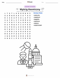 Podgląd drukowalnego arkusza ćwiczeń Wyścig kosmiczny