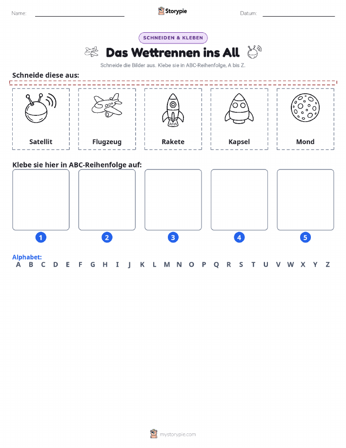 Schneiden & Einfügen Alphabet