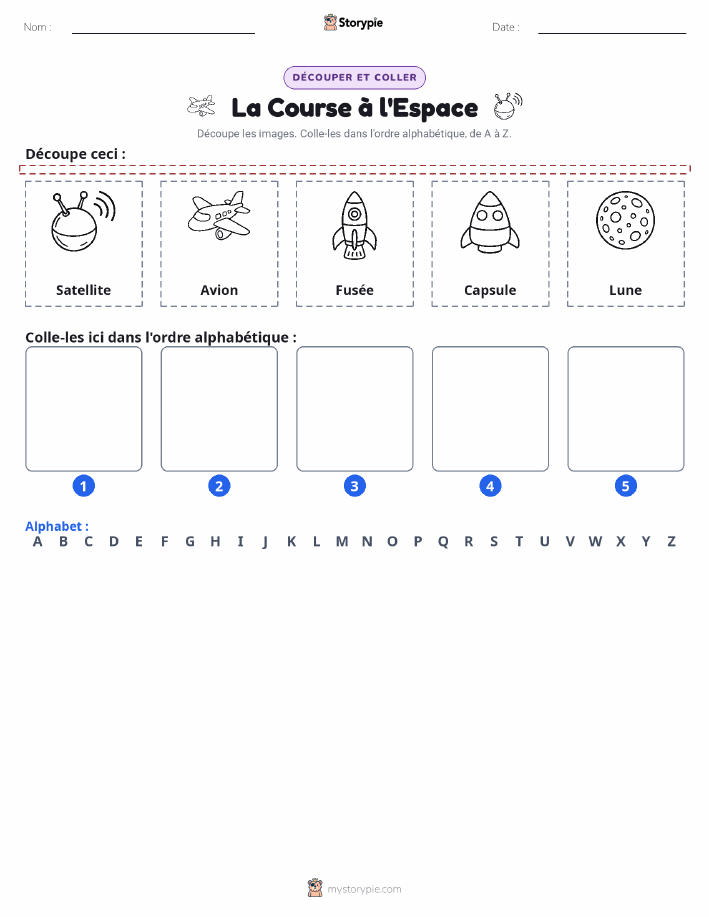 Découper & Coller l'Alphabet