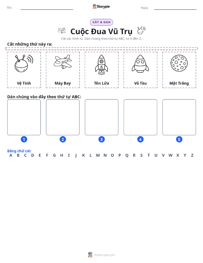 Cắt & Dán Chữ Cái