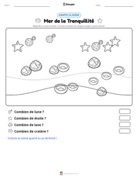 Aperçu de la feuille de travail imprimable Mer de la Tranquillité
