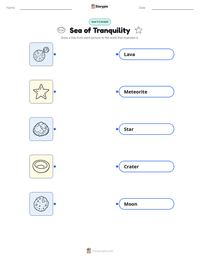 Sea of Tranquility printable worksheet preview