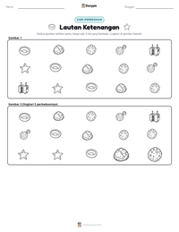 Prabaca lembar kerja cetak Lautan Ketenangan
