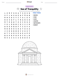Sea of Tranquility printable worksheet preview