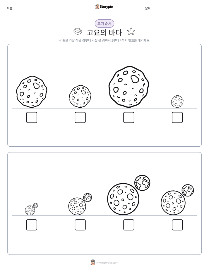 크기 순서