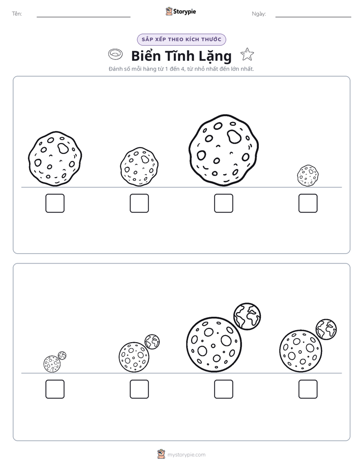 Thứ Tự Kích Thước