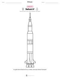 Saturn V druckbare Arbeitsblatt Vorschau