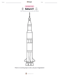 Saturn V printable worksheet preview