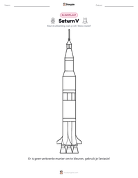 Saturn V afdrukbare werkblad voorbeeld