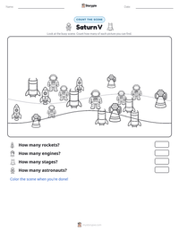 Saturn V printable worksheet preview