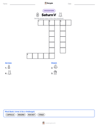 Saturn V printable worksheet preview