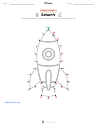 Saturn V druckbare Arbeitsblatt Vorschau