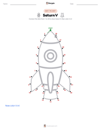 Saturn V printable worksheet preview