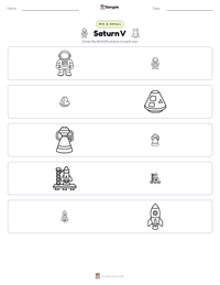 Saturn V printable worksheet preview