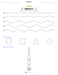 Saturn V printable worksheet preview
