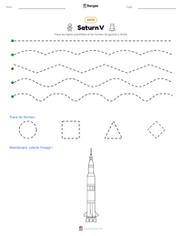 Aperçu de la feuille de travail imprimable Saturn V