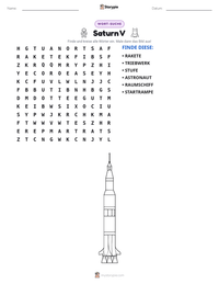 Saturn V druckbare Arbeitsblatt Vorschau