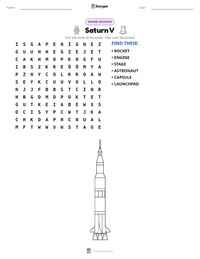 Saturn V printable worksheet preview