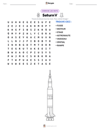 Aperçu de la feuille de travail imprimable Saturn V